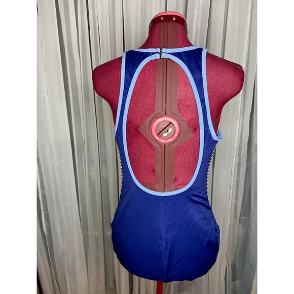 Miraclesuit one piece swimsuit striped blue - Picture 3 of 10